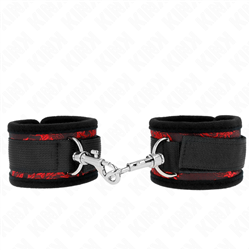 KINK - MUÑEQUERAS DISEÑO ESCÁNDALO ROJO-NEGRO