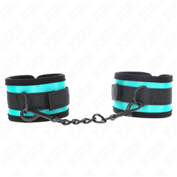 KINK - MUÑEQUERAS NEGRO-AZUL AJUSTABLE 18-32 CM X 5 CM