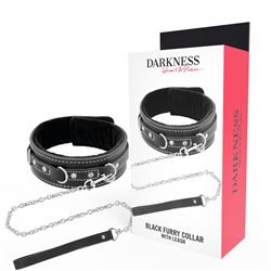 DARKNESS - COLLAR LEATHER CON CORREA ALTA CALIDAD