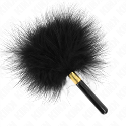 KINK - PLUMAS PARA COSQUILLAS METAL DORADO NEGRA 18 CM