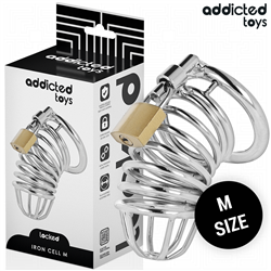 ADDICTED TOYS LOCKED - IRON CELL JAULA PARA PENE DE METAL TALLA M