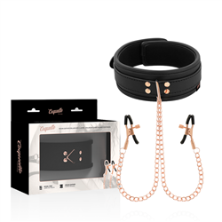 COQUETTE CHIC DESIRE - FANTASY COLLAR CON PINZAS PEZONES CON FORRO DE NEOPRENO