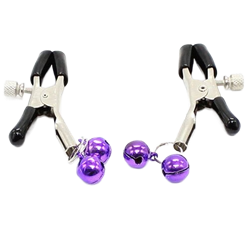 OHMAMA FETISH - PINZAS PEZONES CON CASCABEL LILA