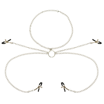 OHMAMA FETISH - 4 PINZAS PEZONES CON COLLAR DE CADENAS