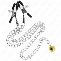 KINK - PINZAS PARA PEZONES CON CAMPANA DORADO Y CADENA 30 CM