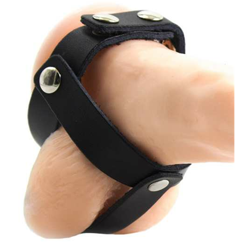 OHMAMA FETISH - FUNDA CUERO DE CASTIDAD PARA TESTÍCULOS