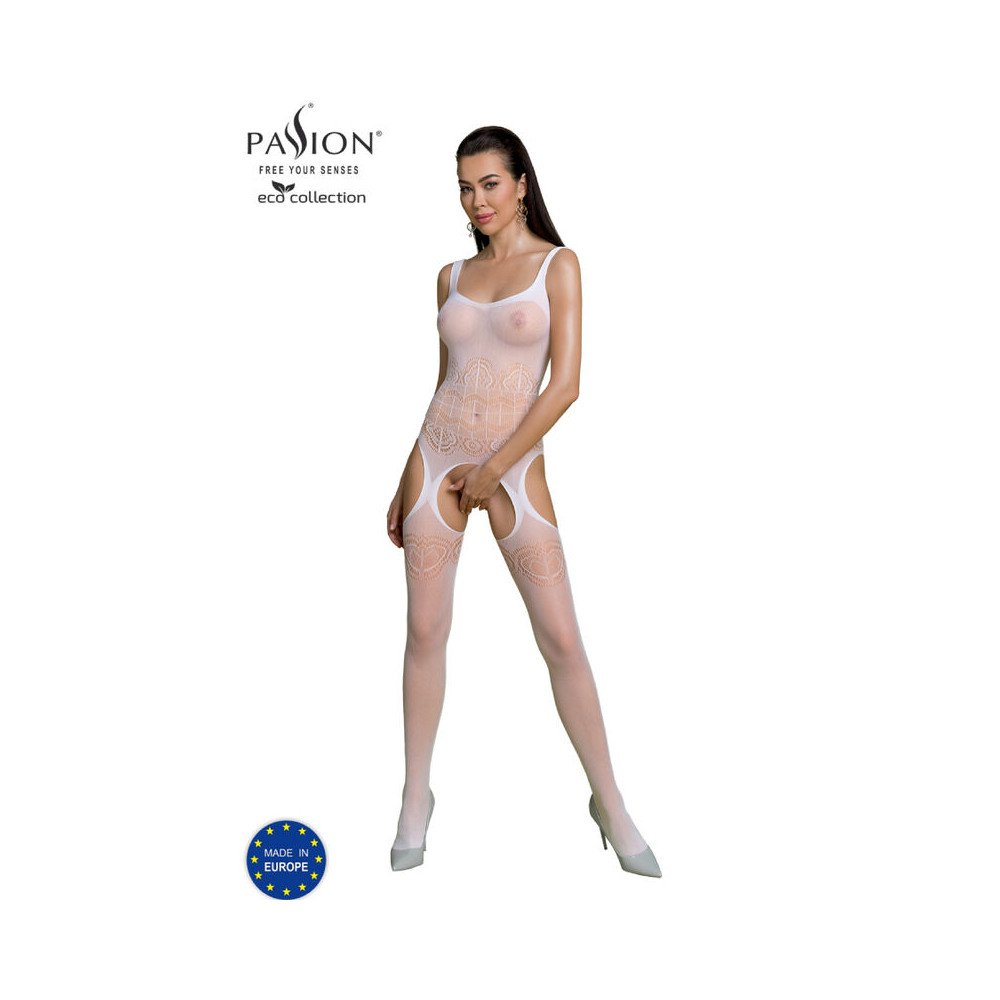 PASSION - ECO COLLECTION BODYSTOCKING ECO BS005 BLANCO