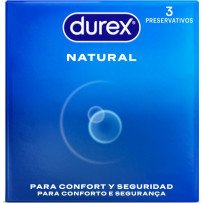 DUREX - PRESERVATIVOS NATURAL 3 UNIDADES