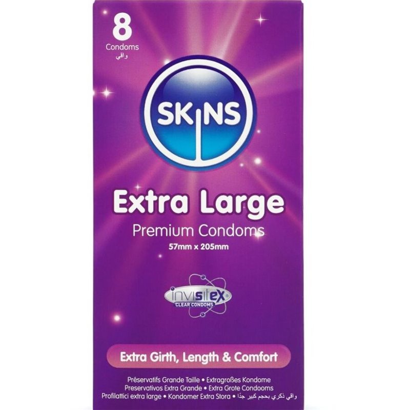 SKINS - TAMAÑO XL PRESERVATIVOS PREMIUM PACK 8