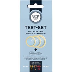MISTER SIZE - TEST SET 3 PRESERVATIVOS DIFERENTES TALLAS + CINTA MÉTRICA