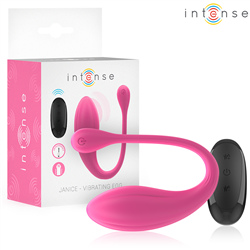 INTENSE - JANICE VIBRADOR U DOBLE ESTIMULACIÓN 10 VIBRACIONES ROSA CONTROL REMOTO