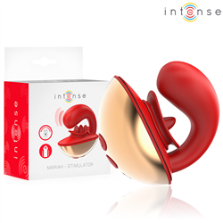 INTENSE - MARIAH VIBRADOR & ESTIMULADOR EN FORMA DE U 10 VIBRACIONES ROJO