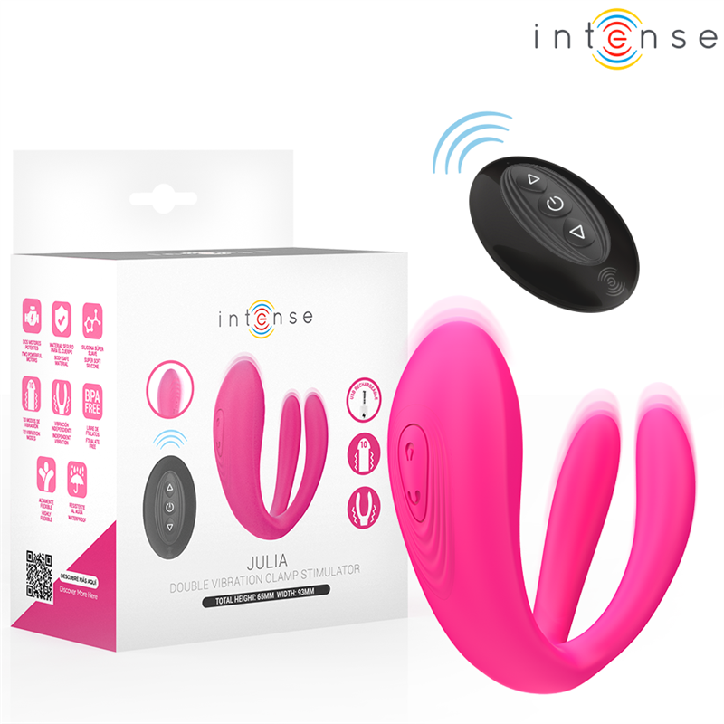 INTENSE - JULIA VIBRADOR & ESTIMULADOR DE PINZAS CONTROL REMOTO