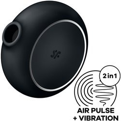 SATISFYER - PRO TO GO 3 ESTIMULADOR Y VIBRADOR DOBLE NEGRO