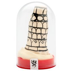 CONDOMERIE - PRESERVATIVO DECORATIVO PINTADO A MANO TORRE DE PISA