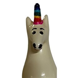 CONDOMERIE - PRESERVATIVO DECORATIVO PINTADO A MANO ARCOÍRIS UNICORNIO