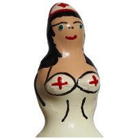 CONDOMERIE - PRESERVATIVO DECORATIVO PINTADO A MANO ENFERMERA NEGRA