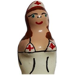 CONDOMERIE - PRESERVATIVO DECORATIVO PINTADO A MANO ENFERMERA MORENA